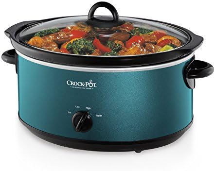 Programmable Crock-Pot 7 Quart Manual Slow Cooker – Turquoise S25U - Programmable Slow Cooker with Oval Ceramic Pot Detail