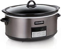 Large Capacity Crock-Pot 8 Quart Programmable Slow Cooker with Auto Warm S28G - Programmable Slow Cooker with Oval Ceramic Pot - Default Title