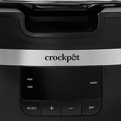 Triple-Insulated Crock-Pot Thermoshield 6 Quart Slow Cooker with Carry Handles S12S - Stainless Steel Slow Cooker with Locking Lid Detail