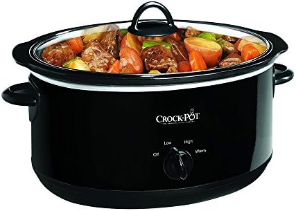Digital Control Crock-Pot 8 Quart Manual Slow Cooker – Black S10Q - Programmable Slow Cooker with Oval Ceramic Pot - 8 Quarts Black