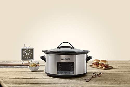 Oval Ceramic Crock-Pot MyTime 6 Quart Programmable Slow Cooker S08D - Digital Crock Pot Slow Cooker for Family Meals Detail