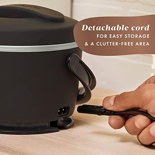 Portable Electric Crock-Pot Electric Lunch Box Food Warmer 20oz – Black S26G - Mini Personal Food Warmer for Healthy Meal Prep Detail