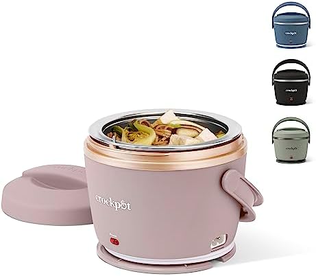 Portable Electric Crock-Pot Electric Lunch Box Food Warmer 20oz – Blush Pink S18G - Portable Electric Lunch Box Food Warmer - Blush Pink
