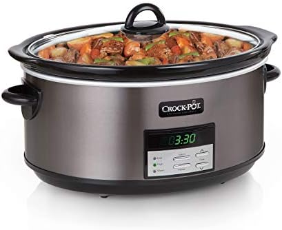 Large Capacity Crock-Pot 8 Quart Programmable Slow Cooker with Auto Warm S28G - Programmable Slow Cooker with Oval Ceramic Pot Detail