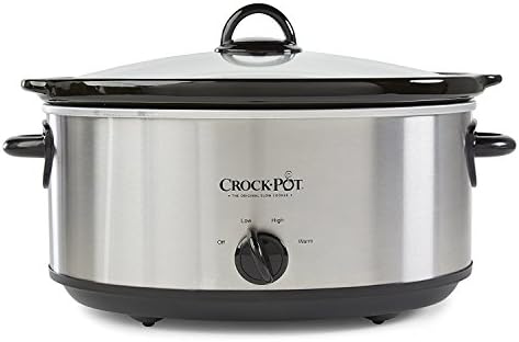 Large Capacity Crock-Pot 7 Quart Oval Manual Slow Cooker – Stainless Steel S29K - Stainless Steel Slow Cooker with Locking Lid Detail