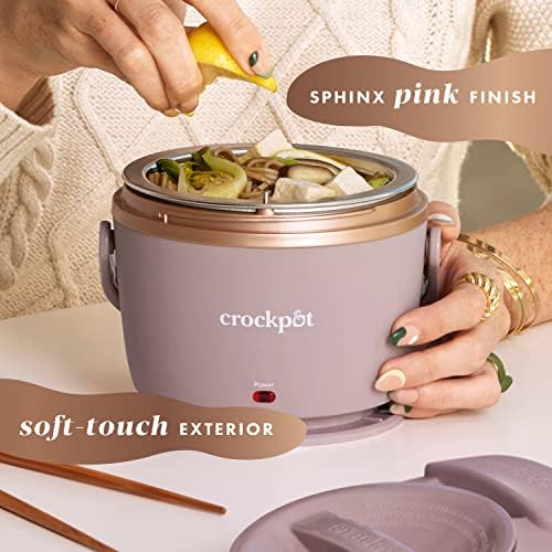 Portable Electric Crock-Pot Electric Lunch Box Food Warmer 20oz – Blush Pink S18G - Portable Electric Lunch Box Food Warmer Detail