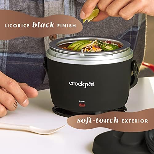 Portable Electric Crock-Pot Electric Lunch Box Food Warmer 20oz – Black S26G - Mini Personal Food Warmer for Healthy Meal Prep Detail