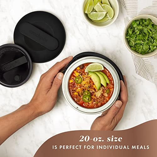 Portable Electric Crock-Pot Electric Lunch Box Food Warmer 20oz – Black S26G - Mini Personal Food Warmer for Healthy Meal Prep Detail