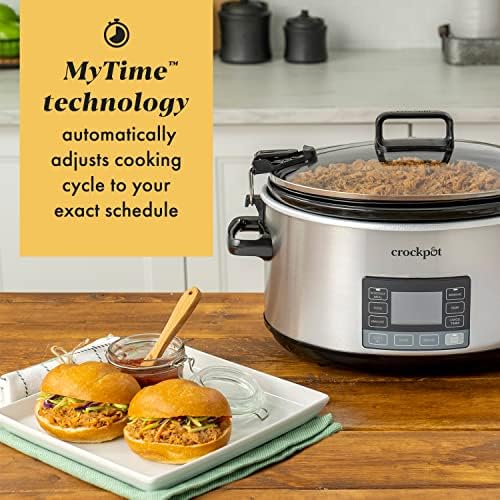 Digital Control Crock-Pot 7 Quart Portable Programmable Slow Cooker with Timer S27U - Programmable Slow Cooker with Oval Ceramic Pot Detail