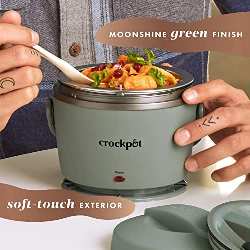 Self-Heating Crock-Pot Portable Electric Lunch Box Food Warmer – Green S21D - Leak-Proof Heated Bento Box Lunch Warmer Detail