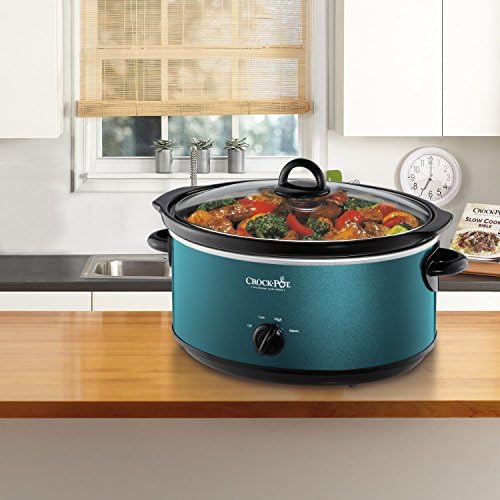 Programmable Crock-Pot 7 Quart Manual Slow Cooker – Turquoise S25U - Programmable Slow Cooker with Oval Ceramic Pot Detail