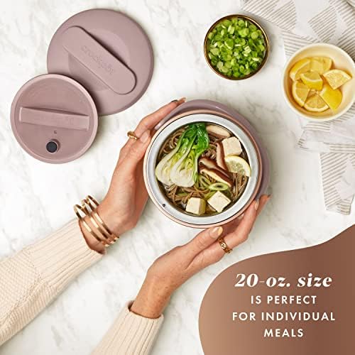 Portable Electric Crock-Pot Electric Lunch Box Food Warmer 20oz – Blush Pink S18G - Portable Electric Lunch Box Food Warmer Detail