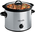 Programmable Crock-Pot 3 Quart Manual Slow Cooker – Silver S24N - Large Capacity Electric Stew Pot & Slow Cooker - 3 Quarts