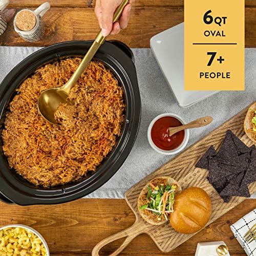 Oval Ceramic Crock-Pot MyTime 6 Quart Programmable Slow Cooker S08D - Digital Crock Pot Slow Cooker for Family Meals Detail